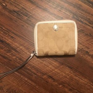 Coach mini zip around wallet